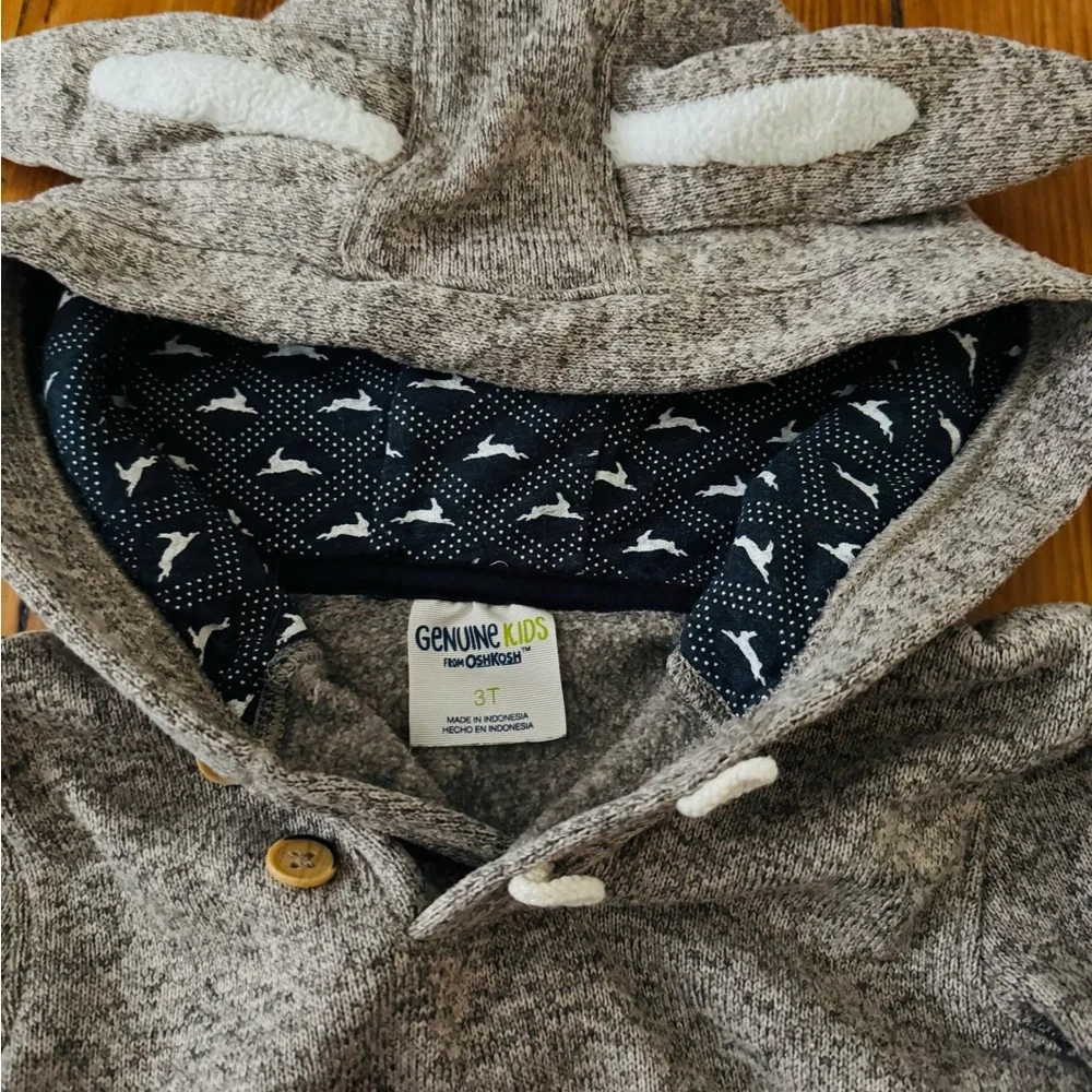 Grey “bunny” hoodie EUC
